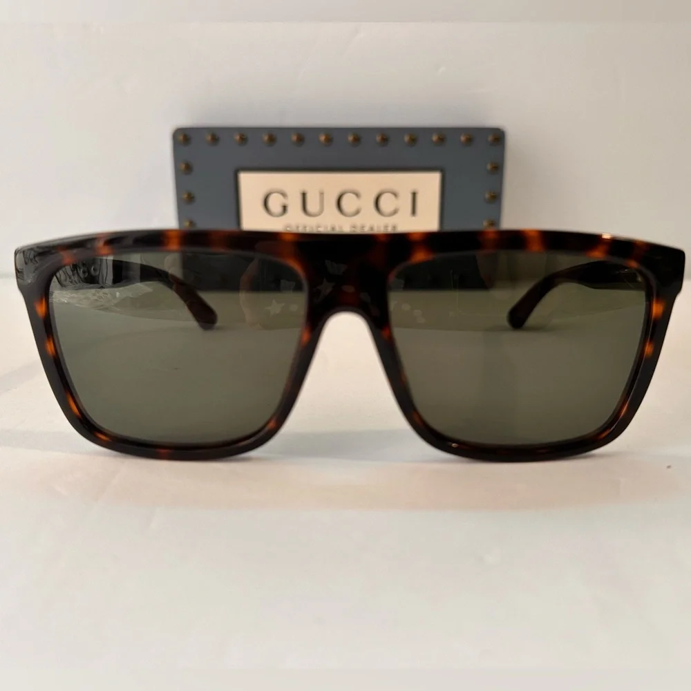 Gucci Green Browline Men's Sunglasses GG0748S 003